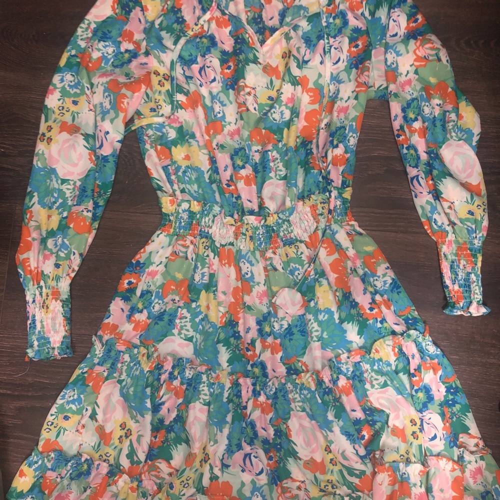 Floral Midi Dress in Multicolor - Women's